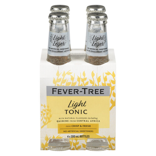 Fever-Tree Tonic Water Naturally Light 4 x 200 ml (bottles)