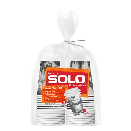 Solo 12oz Cafe To Go Cups &  Lids 20 EA