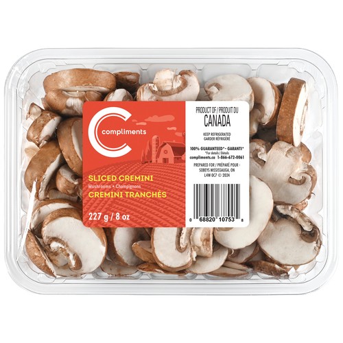 Compliments Mushrooms Sliced Cremini 227 g