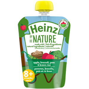 Heinz by Nature Organic Baby Food Apple Broccoli Peas & Brown Rice Purée 128 ml