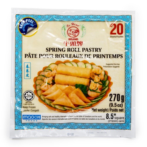 Oxhead Spring Roll Pastry 8.5-Inch 20 Sheets 270 g