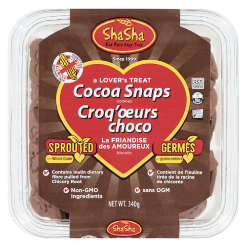 ShaSha Peanut-Free Cookies Cocoa Snaps 340 g