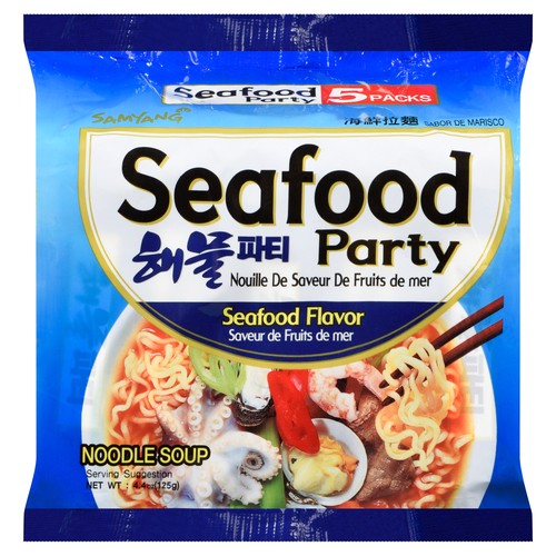 Samyang Noodle Soup Party Seafood Flavour 5 Pack 120 g