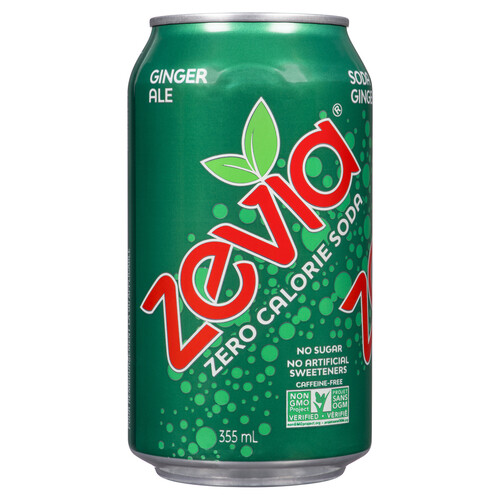 Zevia Ginger Ale Soft Drink 355 ml