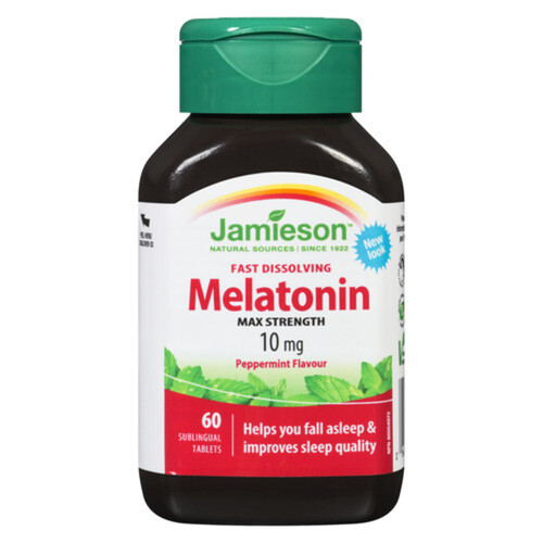 Jamieson Fast Dissolving Melatonin 10 mg Caplets 60 Count