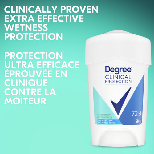 Degree Clinical Protection Antiperspirant Stick Shower Clean 48 g