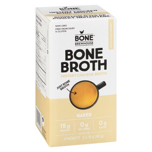 Bone Brewhouse Instant Bone Broth Naked 5 Pack 16 g
