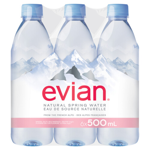 EVIAN Natural Mineral Water 500Ml, 500 ML