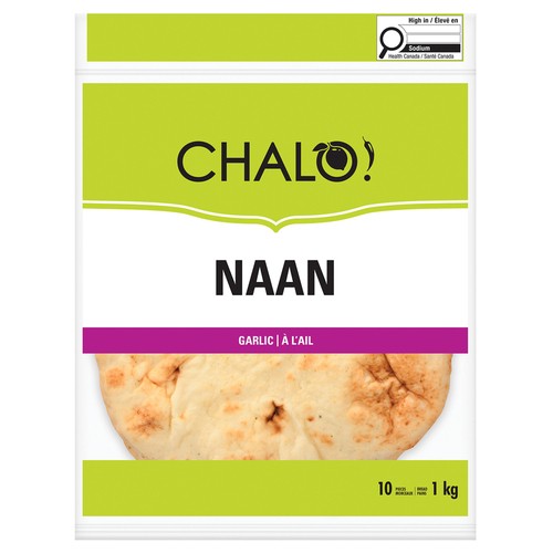 Chalo! Frozen Naan Garlic 10 x 100 g