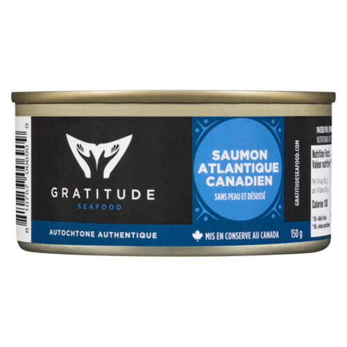 Gratitude Seafood Atlantic Salmon Wild Skinless Boneless 150 g