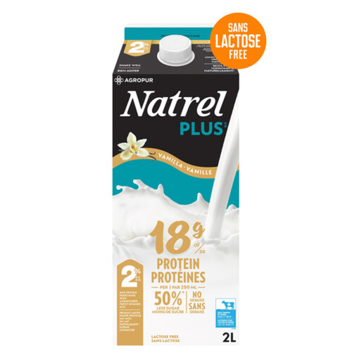 Natrel Plus Lactose-Free 2% Protein Milk Vanilla 2 L