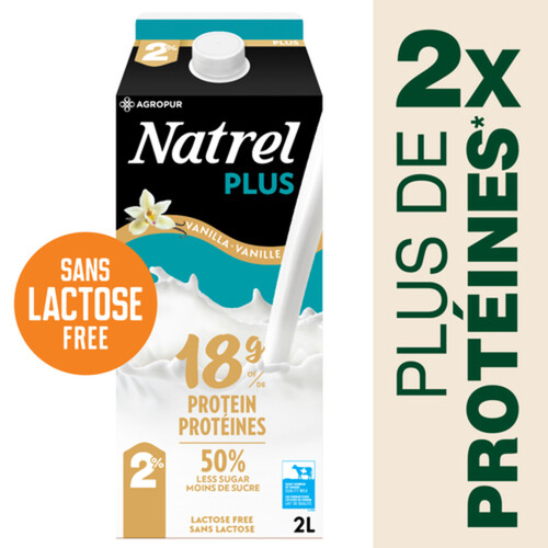 Natrel Plus Lactose-Free 2% Protein Milk Vanilla 2 L