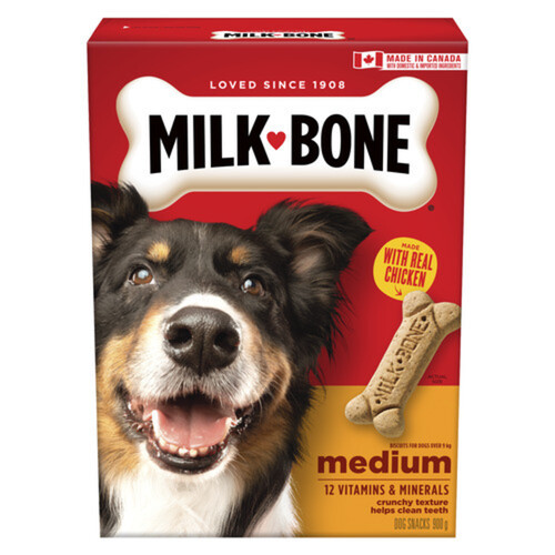 Milk-Bone Dog Biscuits 12 Vitamins & Minerals Medium Breed 900 g
