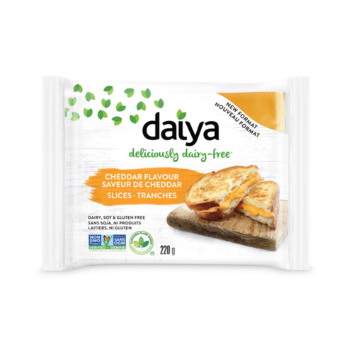 Daiya Dairy-Free Vegan Cheese Slices Cheddar Flavour 220 g