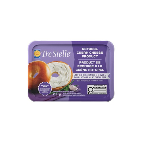 Tre Stelle Lactose-Free Cream Cheese Garlic and Chives 200 g