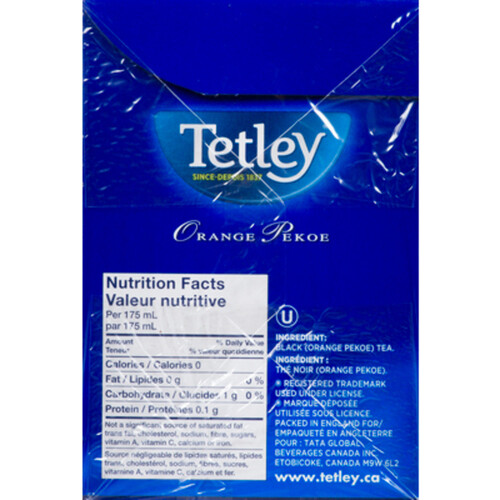 Tetley Tea Orange Pekoe 72 Tea Bags