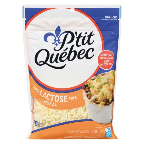 P'tit Quebec Lactose-Free Shredded Cheese Natural Mozzarella 300 g