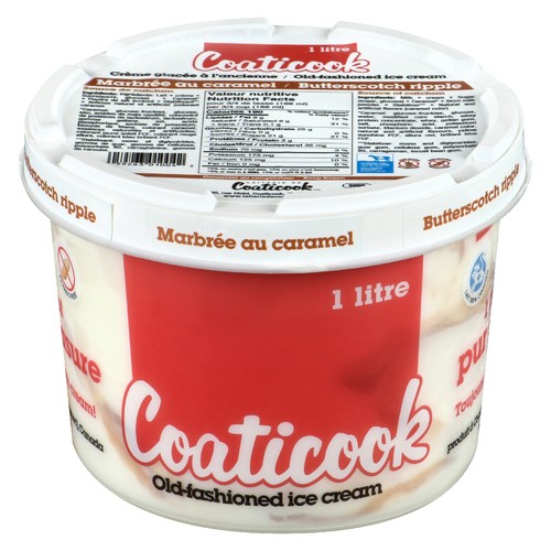 Coaticook Gluten-Free Ice Cream Butterscotch Ripple 1 L