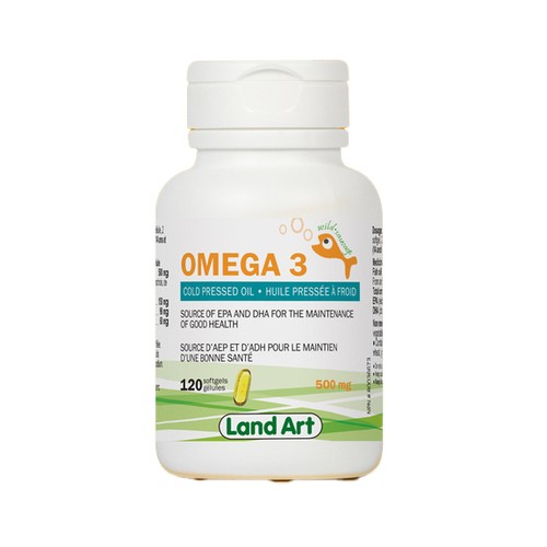 Land Art Cold Pressed Oil Omega-3 500 mg 120 Softgel Capsules