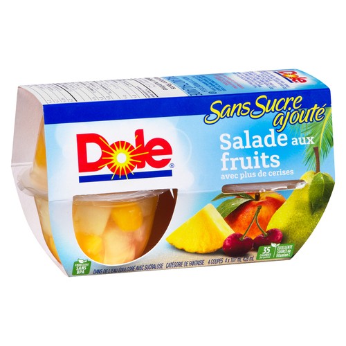 Dole Fruit Salad With Extra Cherries 4 x 107 ml