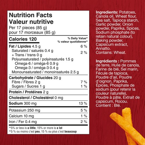 McCain Frozen Superfries Straight Cut Extra Crispy Spicy 650 g
