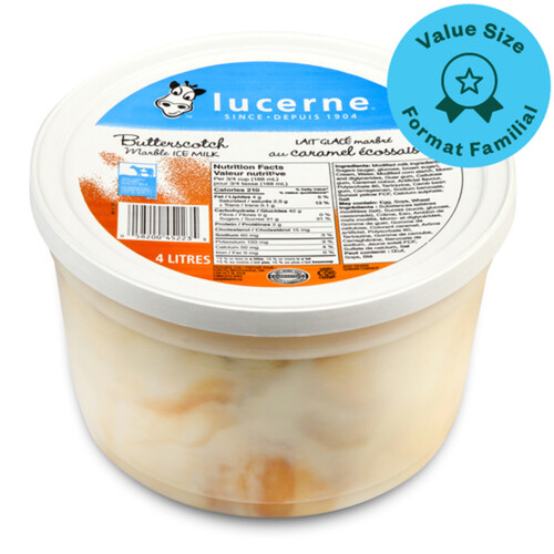 Lucerne Ice Milk Butterscotch Marble 4 L