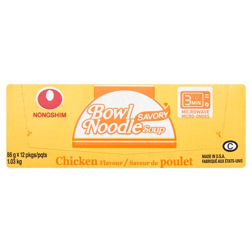 Nong Shim Mild Chicken Bowl Noodle Soup 86 g
