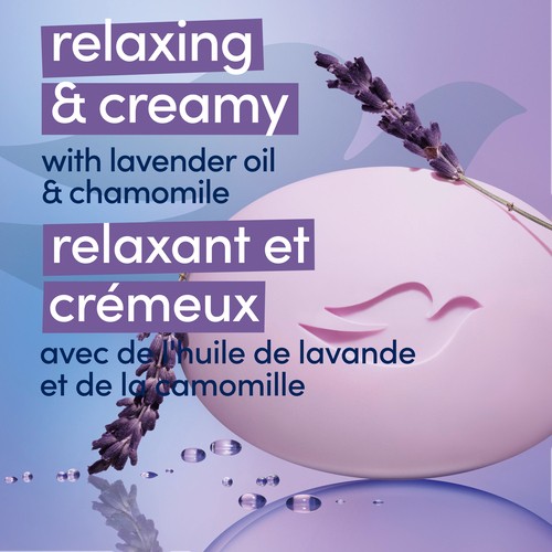Dove Beauty Bar Soap Relaxing Lavender Oil & Chamomile For Moisturized Skin 6 x 106 g