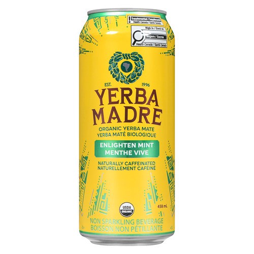 Guayaki Organic Yerba Mate Caffeinated Beverage Enlighten Mint 458 ml (can)
