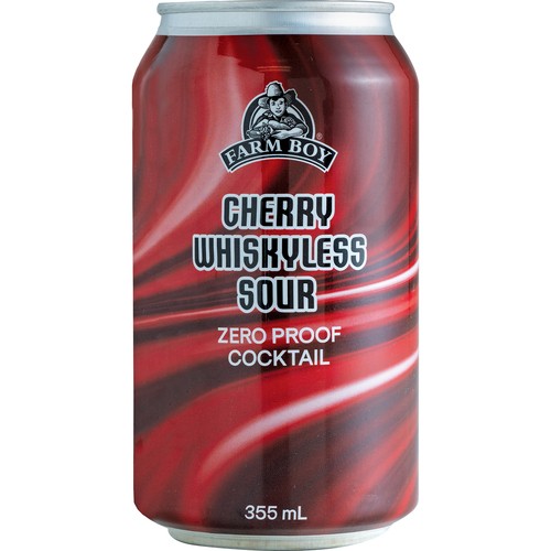 Farm Boy Zero Proof Cocktail Cherry Whiskyless Sour 355 ml (can)