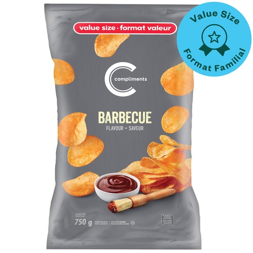 Compliments Potato Chips Barbecue 750 g