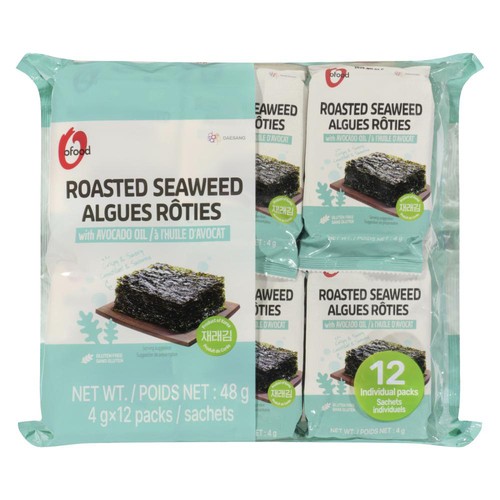 O'food Olive Oil Roasted Seaweed Snack 12 x 4 g