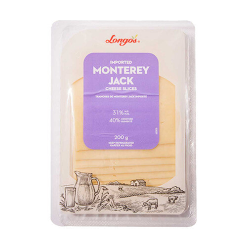 Longo's Sliced Cheese Monterey Jack 200 g