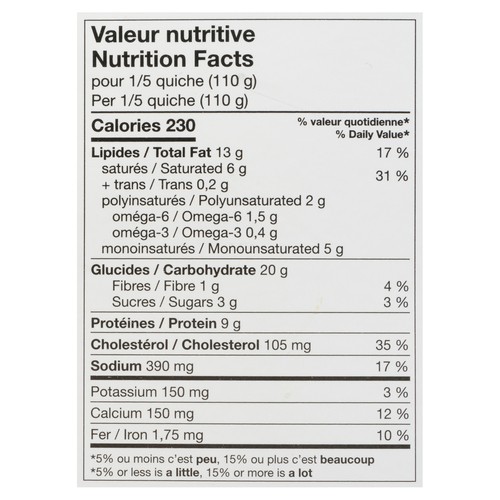 Plaisirs Gastronomiques Spinach Quiche 550 g