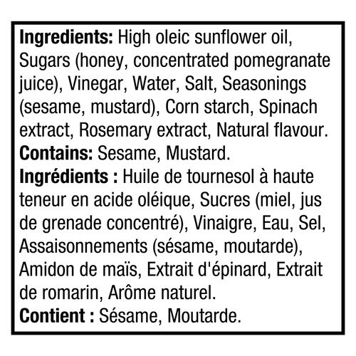 J.L. Kraft Pure Dressing & Marinade Pomegranate Zaatar 355 ml