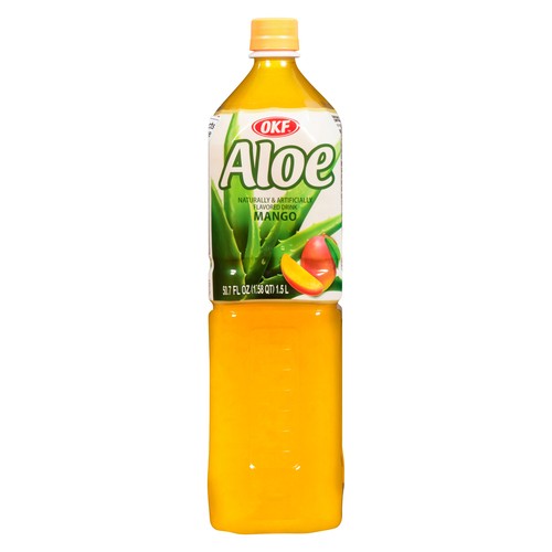 OKF Aloe Vera Flavored Drink Mango 1.5 L (bottle)
