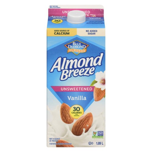 Blue Diamond Gluten-Free Almond Breeze Milk Unsweetened Vanilla 1.89 L