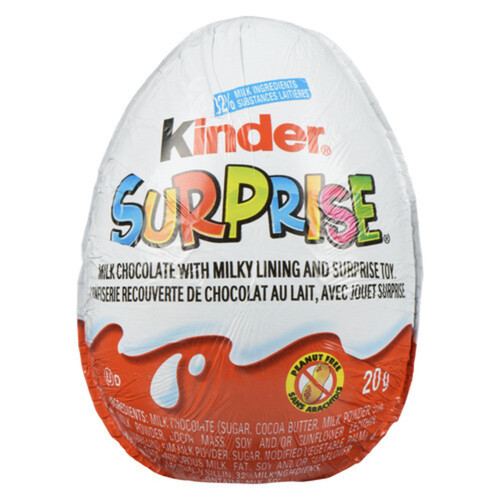 Kinder Surprise Single Egg Milk Chocolate With Milky Lining 20 g