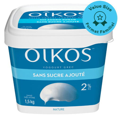Oikos 2% Greek Yogurt Plain 1.5 kg