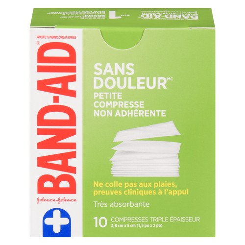 Johnson & Johnson None Stick Easy Release Pads  3.8 x 5cm 10 EA