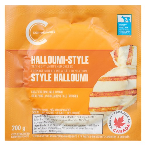 Compliment Semi-Soft Unripened Cheese Halloumi-Style 200 g