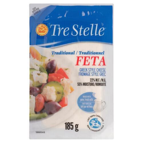 Tre Stelle Traditional Cheese Feta Wedge 185 g