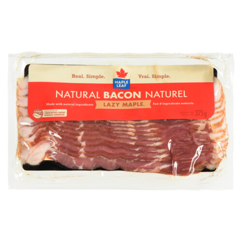 Maple Leaf Bacon Natural Lazy Maple 375 g - Voilà Online Groceries & Offers