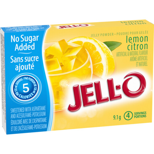 Jell-O Light Jelly Powder Gelatin Mix Lemon 9.1 g