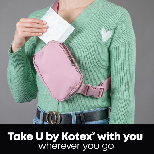 U by Kotex Clean & Secure Ultra Thin Pads with Wings Heavy 32 Count