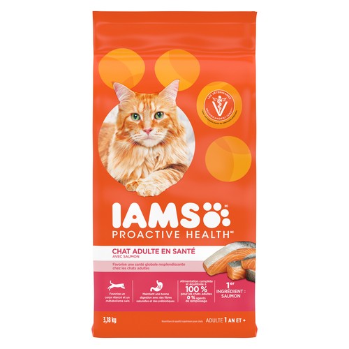 IAMS Proactive Health Dry Cat Food Healthy Adult Salmon 3.18 kg