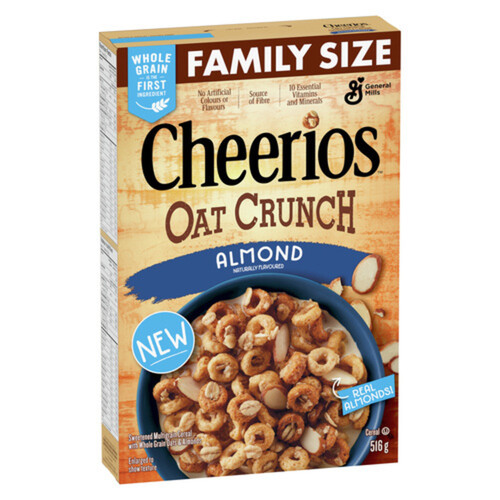 Cheerios Cereal Oat Crunch Almond Family Size 516 g