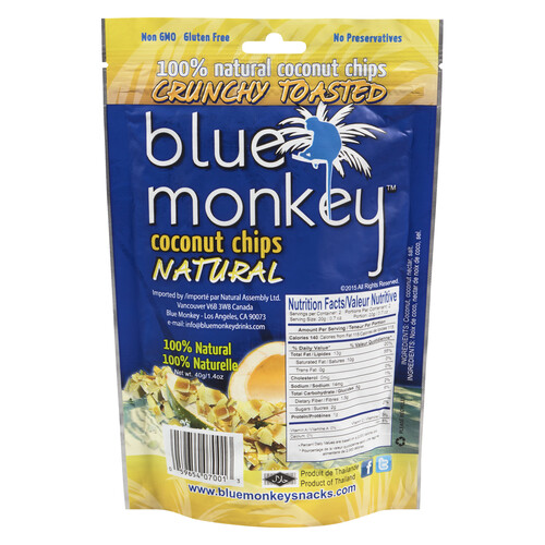 Blue Monkey Coconut Chips Natural 40 g