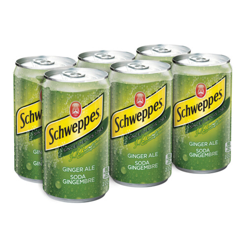 Schweppes Ginger Ale 6 x 222 ml (cans)