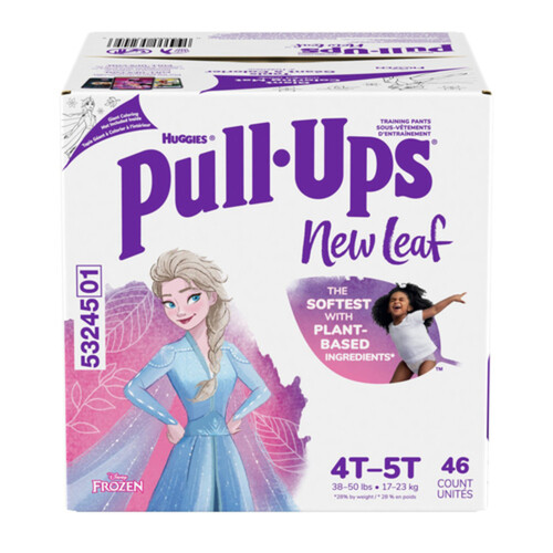 Huggies Pull-Ups Training Pants For Girls New Leaf Size 4T-5T 46 Count